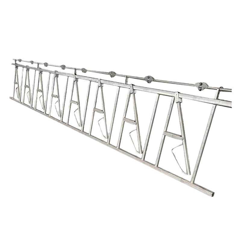 单开活位牛颈枷  双开牛颈夹 双开6米8位自锁牛颈夹  牛场设备