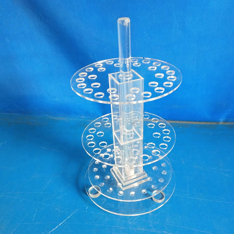 有机玻璃圆盘吸管架立式可旋转刻度移液管架实验室仪器用厂家批发