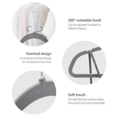 Non slip velvet clothes hanger dress Coat Hanger holder rack