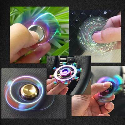 EDC Fidget Spinner Metal Toy Rainbow Spiner R118 Hand Spinne