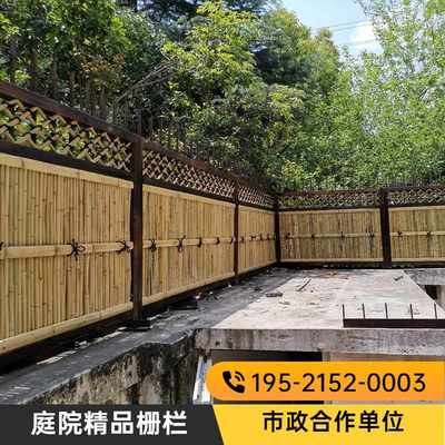 栅栏竹围栏日式装饰民门别墅屏风宿新款隔断竹篱笆木设计庭院防腐