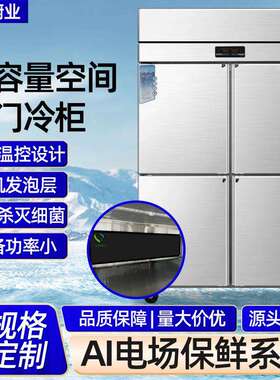 商用四门冰箱大容量厨房电场冷冻双温开门冷柜立式蔬菜保鲜六门