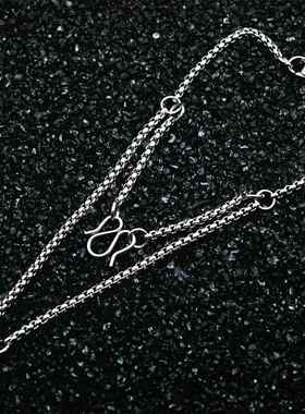 钛钢项链男女泰国佛牌链子双层多挂两三五挂佛牌挂链加长款毛衣链