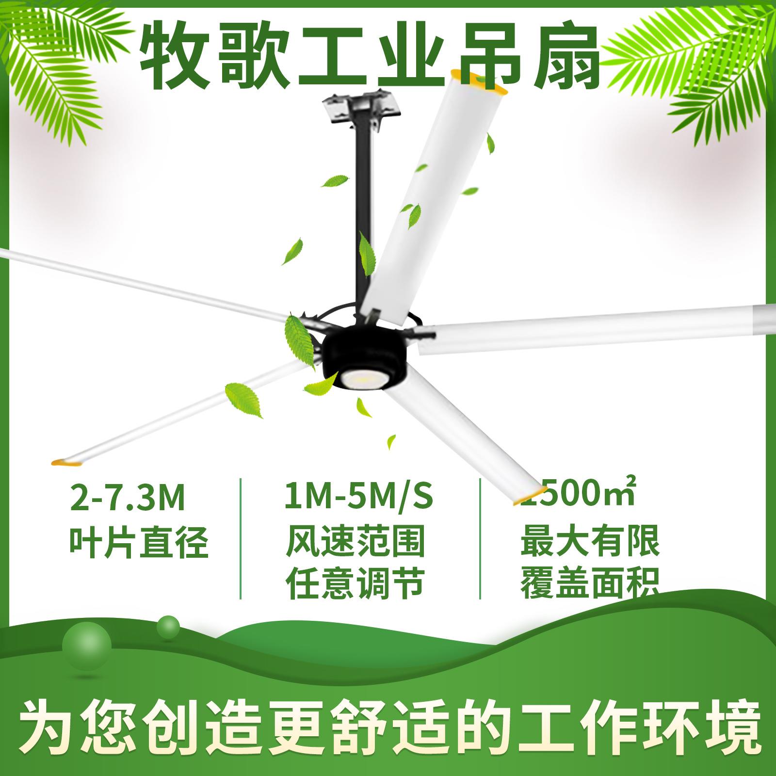 工业风扇大功率电扇车间厂房风扇吊顶诺风7.3米大型工业吊扇