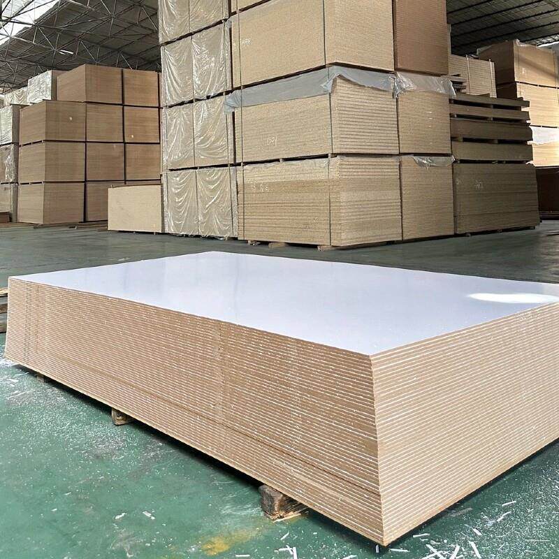 白色双面密度板免漆板装饰办公家具9mm毫米贴面板中密度纤维板mdf