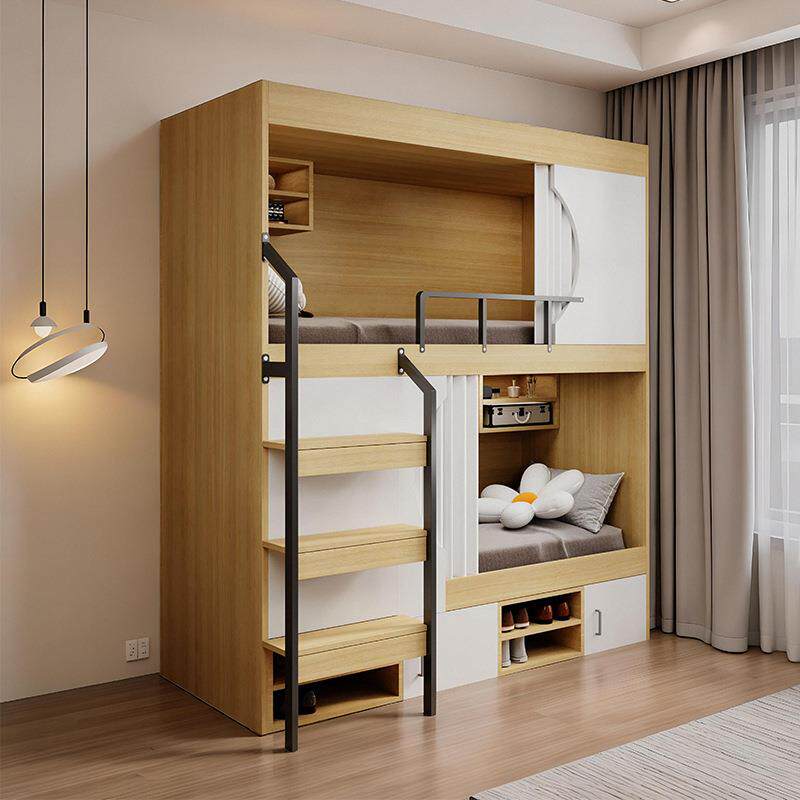 太空舱上下床优质全包钢木公寓床学校宿舍高低床青旅民宿双层床