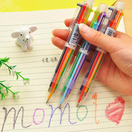 Korean Creative Stationery Cute Multi-color Ballpoint Pen wi