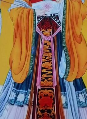 泰山奶奶老母中堂碧霞元君玉女画像娘娘装饰画神像卷轴供奉挂画