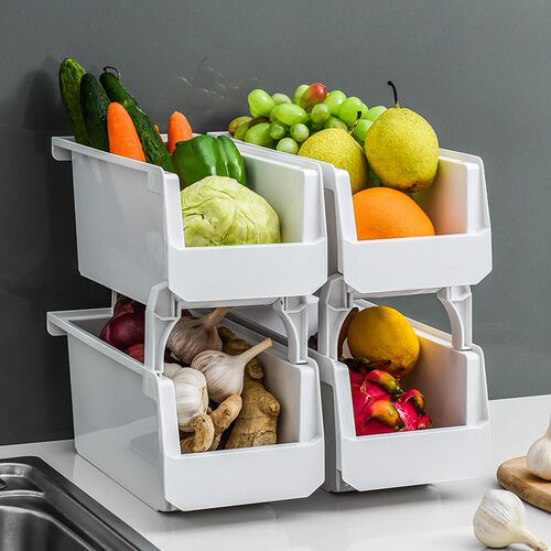 Kitchen storage rack for stacking fruits and vegetables, sto