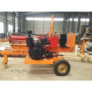 木片加工业铡刀式 chipper 木墩劈裂机 Wood 立卧两用液压劈木机