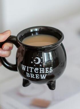 陶瓷巫婆咖啡杯鬼节女巫马克杯陶瓷万圣节马克杯Witches brew mug