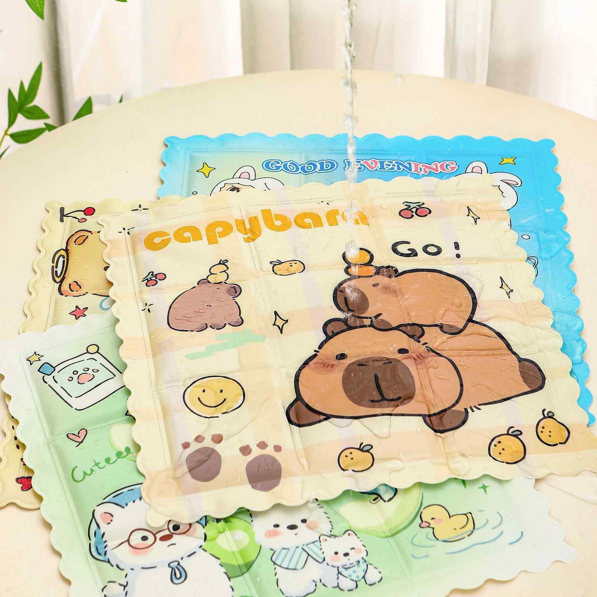 夏季降温冰垫汽车凝胶坐垫儿童学生宠物冰凉垫卡通凝胶散热冰垫