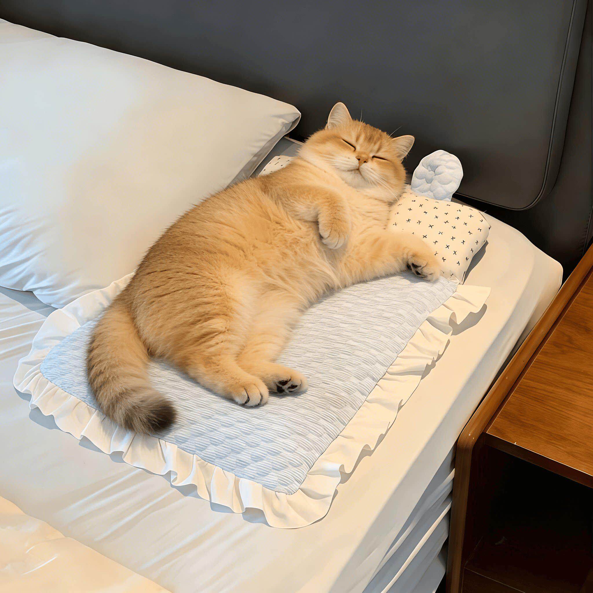 猫窝四季通用宠物凉垫冰丝垫防掉毛冰席四季通用猫狗垫子床边窝