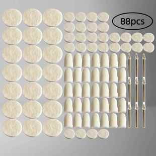 美甲电磨头羊毛抛光轮羊毛磨头套装磨具抛光圆柱抛光磨头