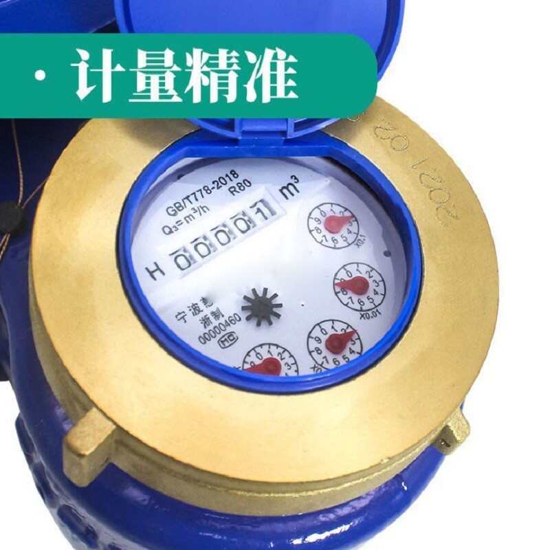 立式法兰水表dn506580下进上出竖装自来水表家用农用立式法兰水表