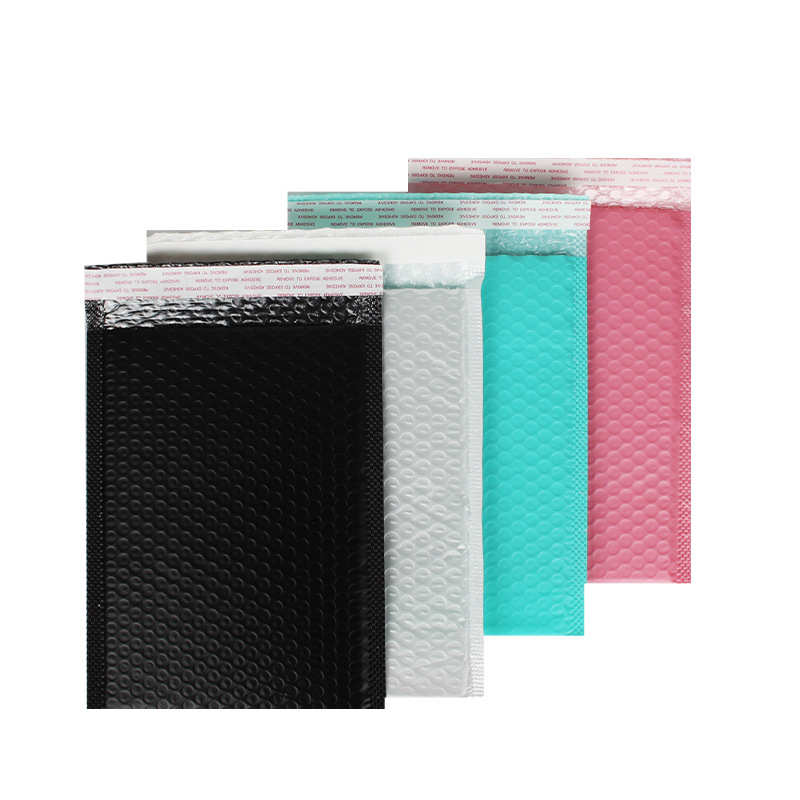 白色珠光膜防震气泡袋粉色信封袋黑色共挤膜绿色泡沫袋小批量印制