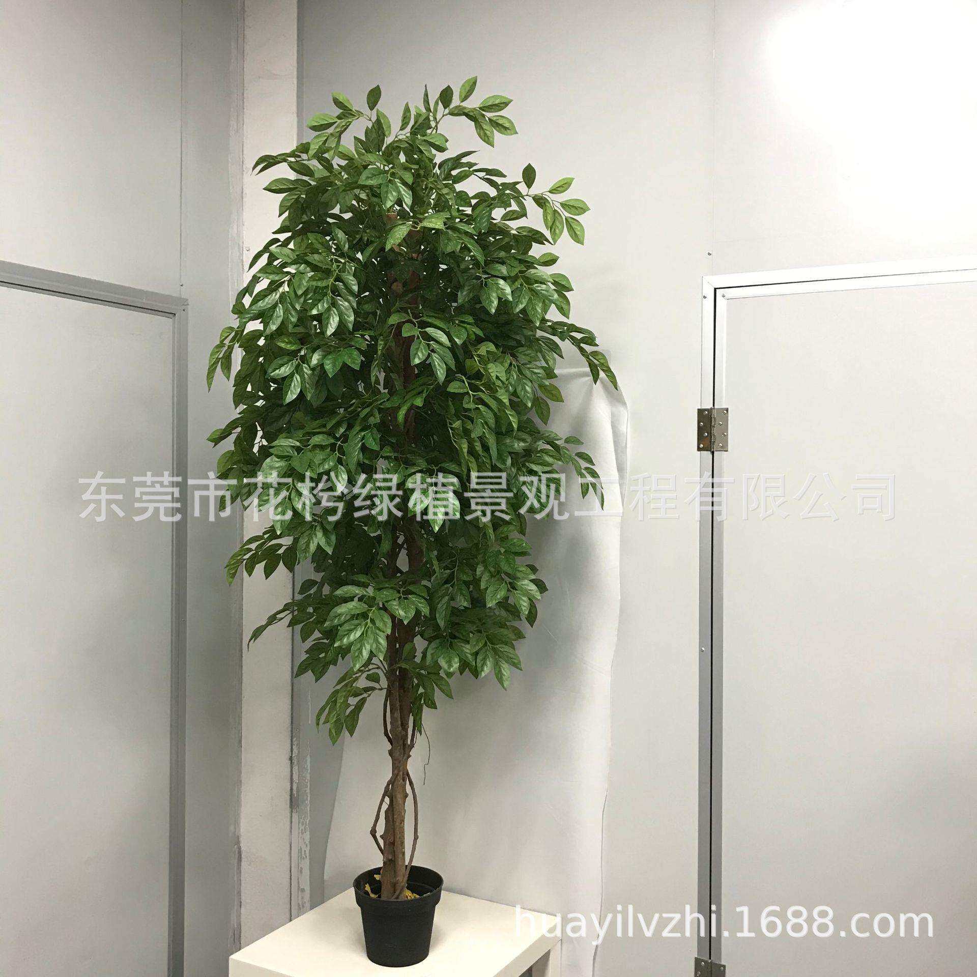 仿真红枫树绿枫树菩提盆栽假绿植银杏树白果时尚简约客厅大型盆栽