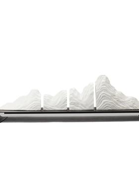 高档假新中式客现代轻创意铁艺陶奢瓷山艺术品摆件厅电视柜玄关装