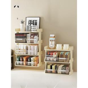 茶包收纳盒咖啡胶囊收纳架食品柜杯水杯组织者办公室酒吧茶点心