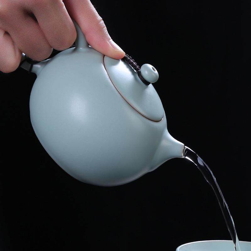 汝窑茶壶开片可养陶瓷功夫茶具伴手礼礼品可印logo茶壶,餐饮具,茶壶,淘宝优惠券,粉丝福利购,淘宝优惠卷