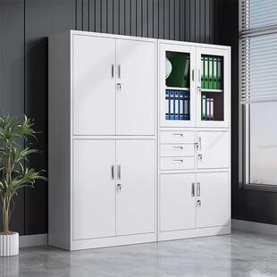 加厚办公文室件柜铁档案资皮料证柜员工更衣柜YT9001带锁矮柜储物