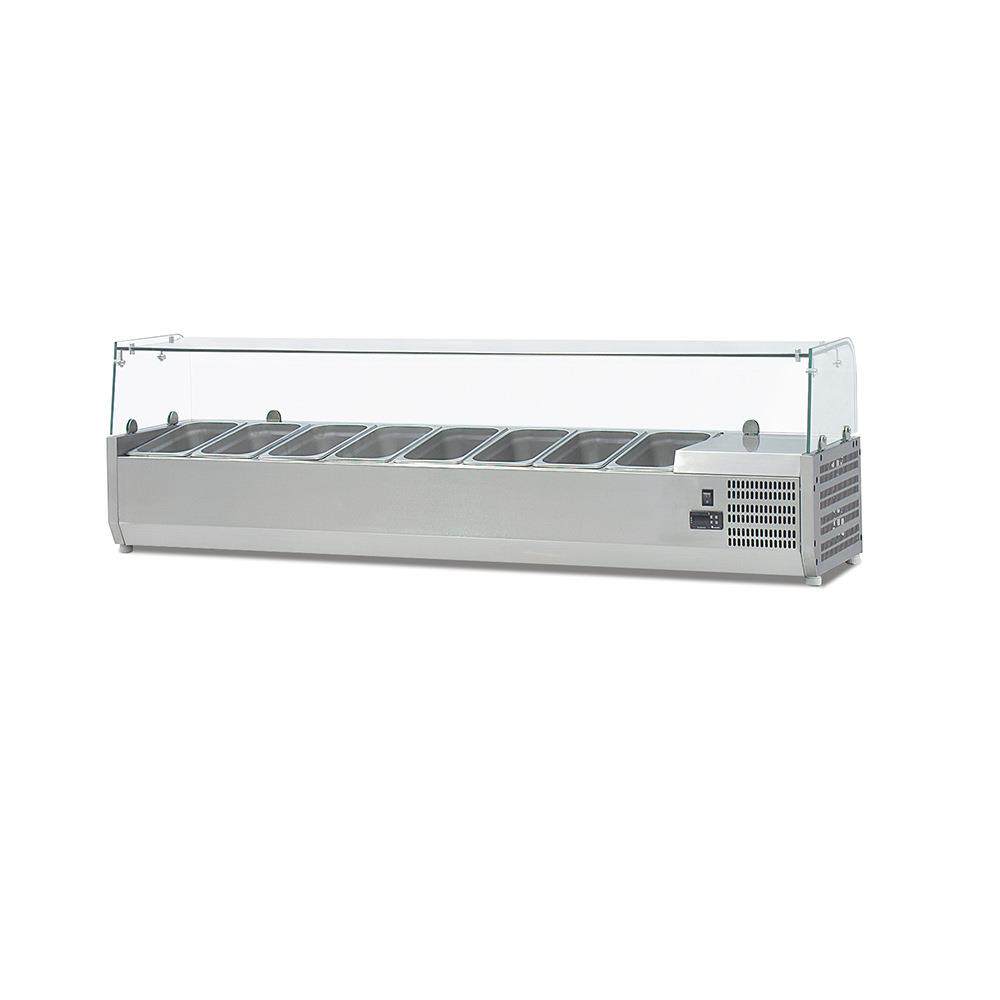 1.8msaladdisplayfridge台式沙拉保鲜台配料保鲜柜1.8米