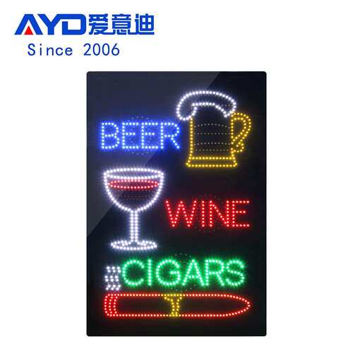 亚克力广告牌发光字高亮标识招牌酒吧灯牌led sign billboard