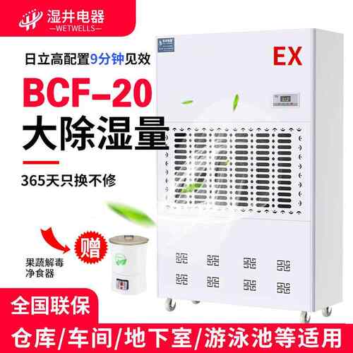 工业BCF-20防除湿机爆 木材车工间仓库功率除湿器 大地下室业抽湿