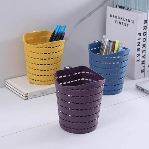 Rotatable Hanging Basket, Desktop Rattan Storage Basket, Pla