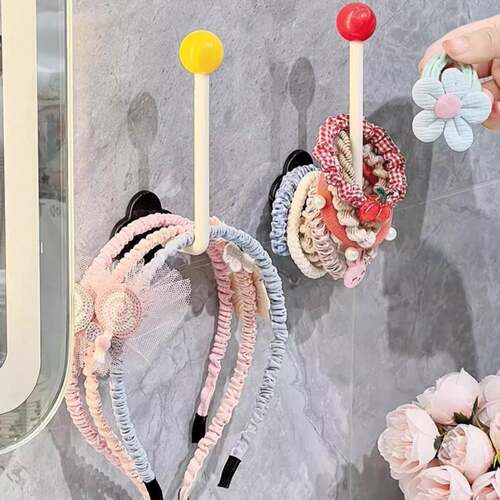 Dopamine-inspired hair accessory organizer, bathroom no-dril