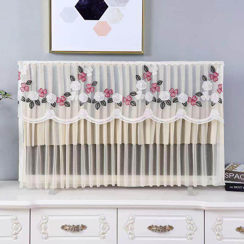 液晶电视机防尘罩挂式曲面台式蕾丝盖布家用全包65/55/42寸电视蒙