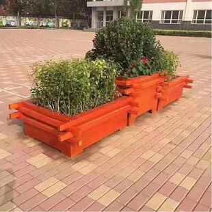 庭花院木010花箱 长方形木花盆 箱户外阳台种植花圃箱台实木露制