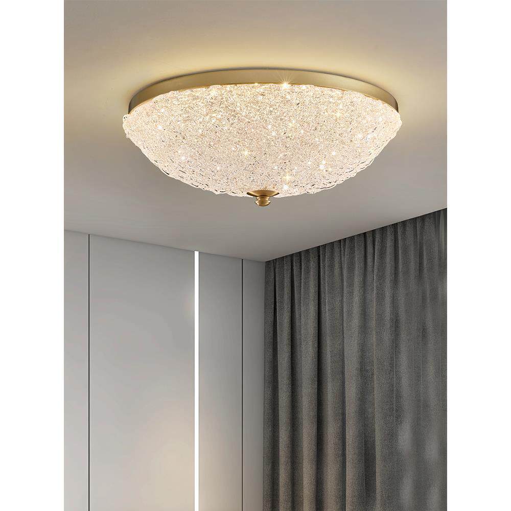 中山工厂直销极简全铜吸顶灯欧式后现代简约主卧室家用圆形书房间