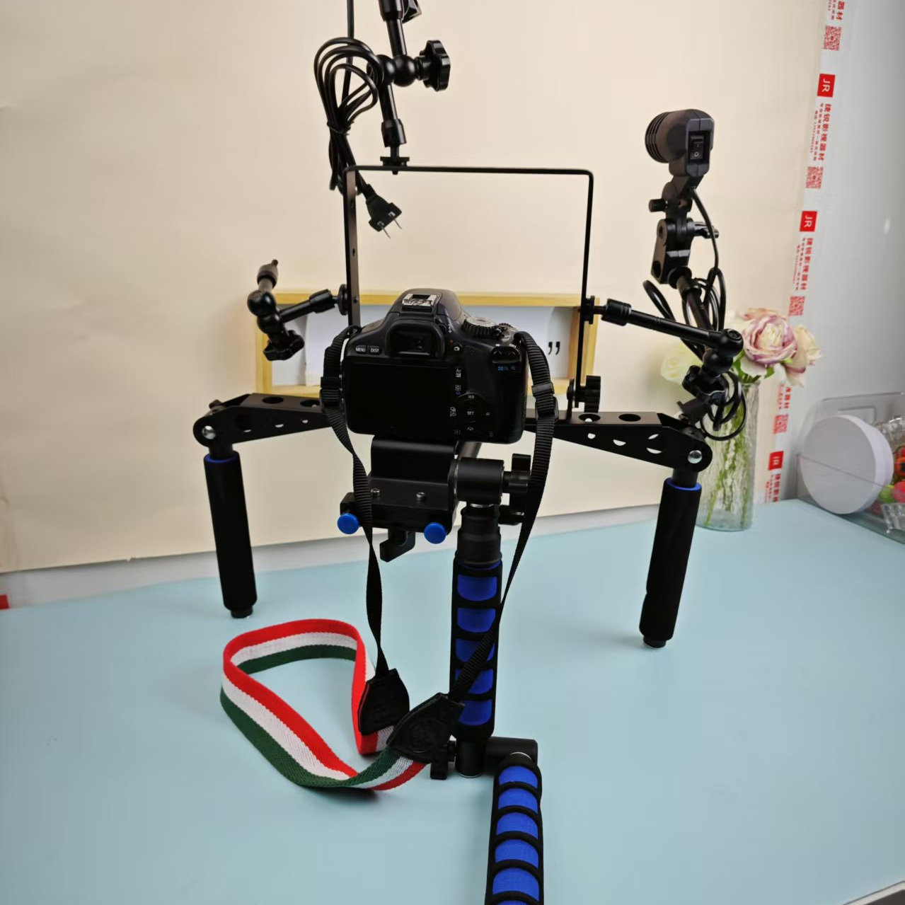 信鸽赛鸽拍摄设备肩扛支架肩托架单反稳定器摄像手持稳定器5D25D3