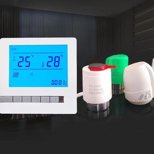 地暖电热执行器分水器电磁阀水暖温控阀门开关面板控制器常开常闭