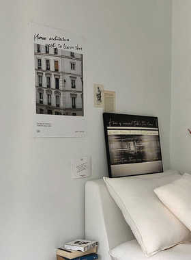 subway 清新简约loft黑白海报挂画 工业风样板小众装饰画