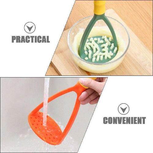 2 Pcs Potato Masher Manual Crusher Mashers Grinder Kitchen