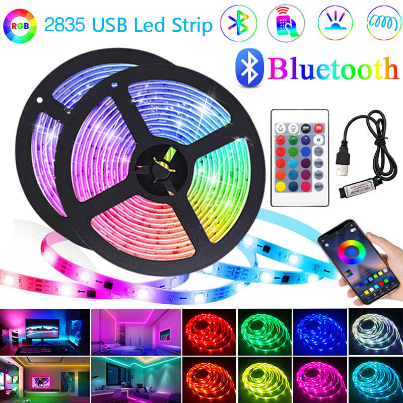 安迷照明LED柔性灯条2835rgb灯带套装 5v24键红外/三键迷你控制器
