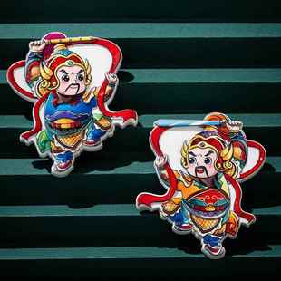 创意国潮冰箱贴门神装饰家居d立体磁吸贴文创出入平安喜庆磁性贴