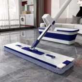 拖把懒人湿两用铝合金平板拖布拖把加大净墩布面板一拖托吸水加厚