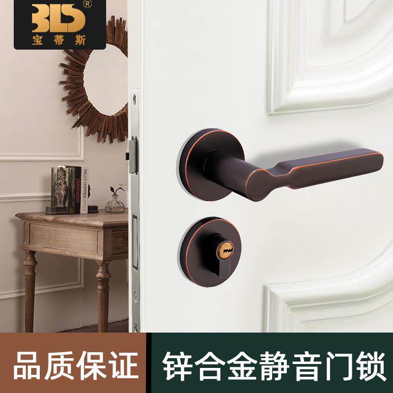 厂家房门分体执手锁锌合金实心室内卧室门锁通用型家用木门锁