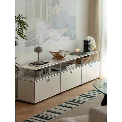 【UnicaFurn】电视柜模块现代简约客厅ins风不锈钢中古收纳储物柜