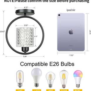 11月新款 E27灯头吸顶灯 吸顶灯玻璃铁艺灯具灯饰工厂批E26