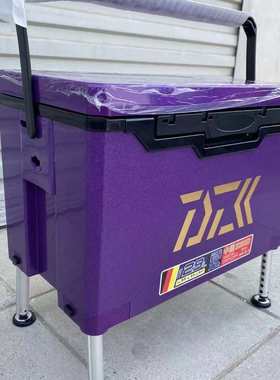 29升钓箱酷灰色 钓鱼黑坑硬体装鱼箱子 高坐姿52X30X40无升降渔桶