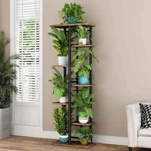 铁艺7层花架多层实木花架标准件包装 室内盆栽支架 热销款