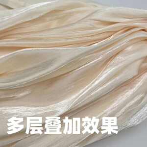 彩虹缎面雪纺面料 海岛缎海岛丝 衬衫连衣裙时装Lolita面料布料