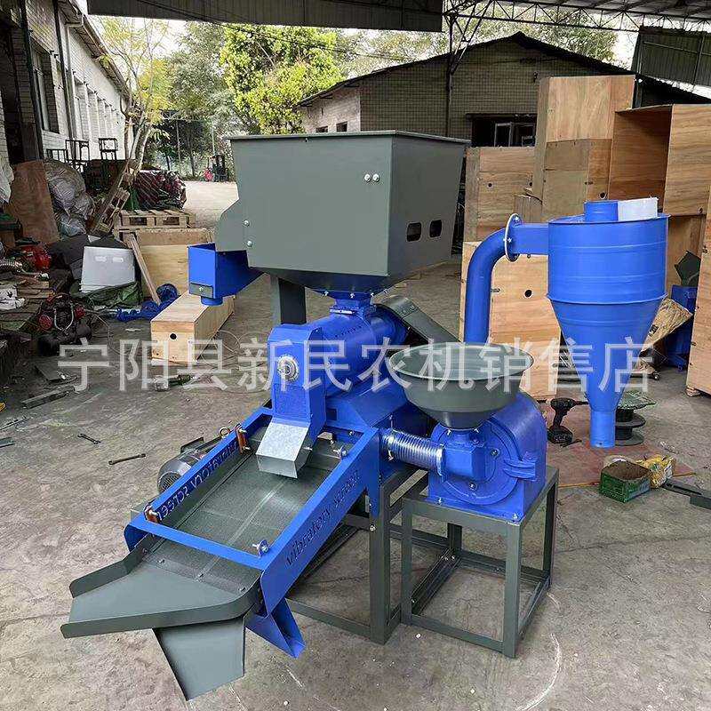 80型号碾米机碾米去石去皮机振动筛小麦旱稻大米碾米机配套提升机