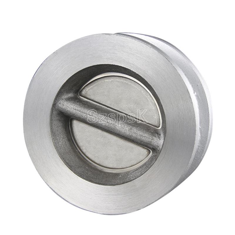 铸钢H076W-16c蝶SYH形双瓣旋启式对止回开启力.08m阀pDN50夹 65