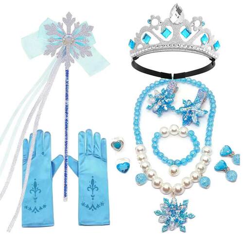 Kids Princess splay stume Plastic Crystal Tiara Snowflake Je