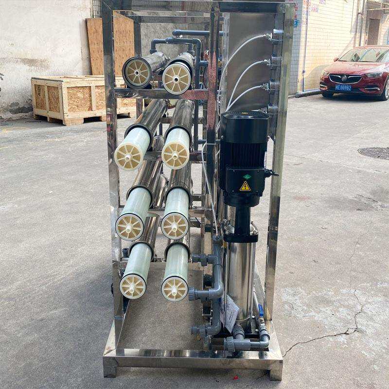500L反渗透设备两支RO滤芯安装视频高压苦咸水淡化膜4040脱盐率